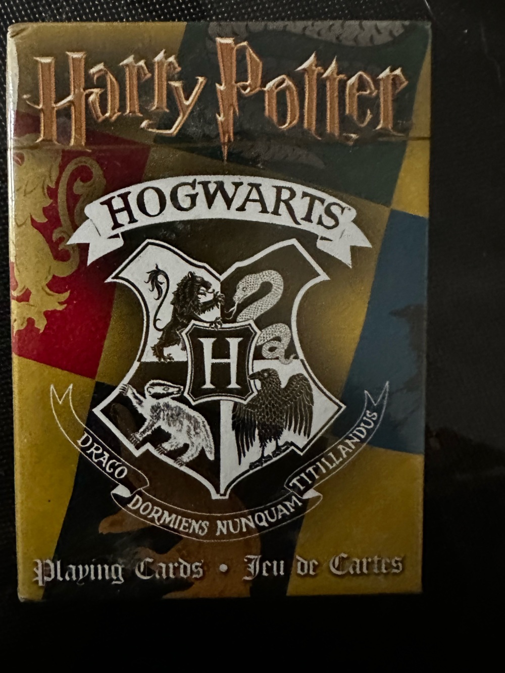 Warner Bros. Harry Potter Hogwarts Crest Playing Cards - Gold, Red, Blue, Green